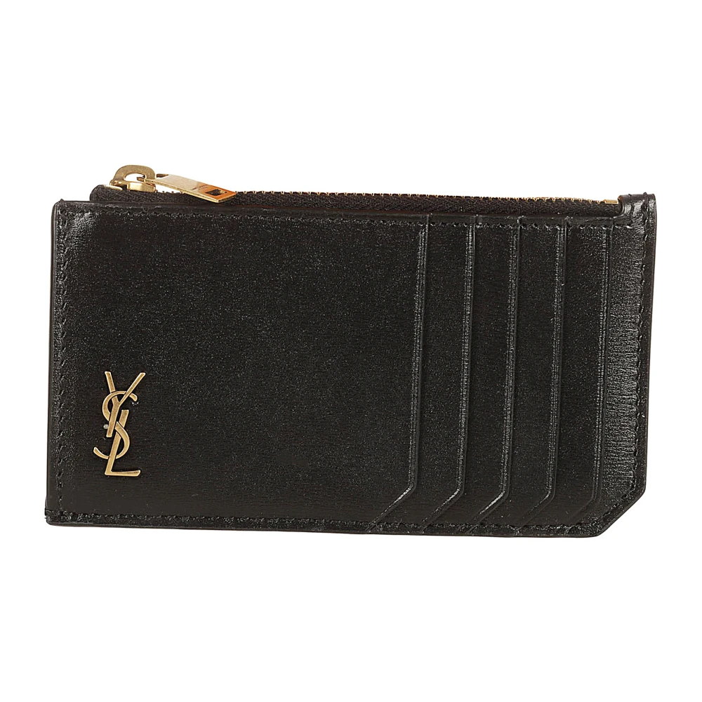 Saint Laurent Zwarte Portemonnees YSL PCC Tiny MO Black Heren