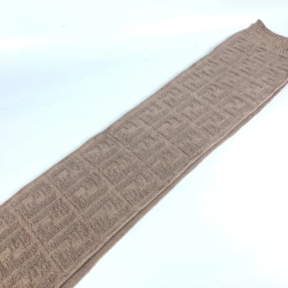 Fendi Vintage Pre-owned Nylon scarves Beige Dames