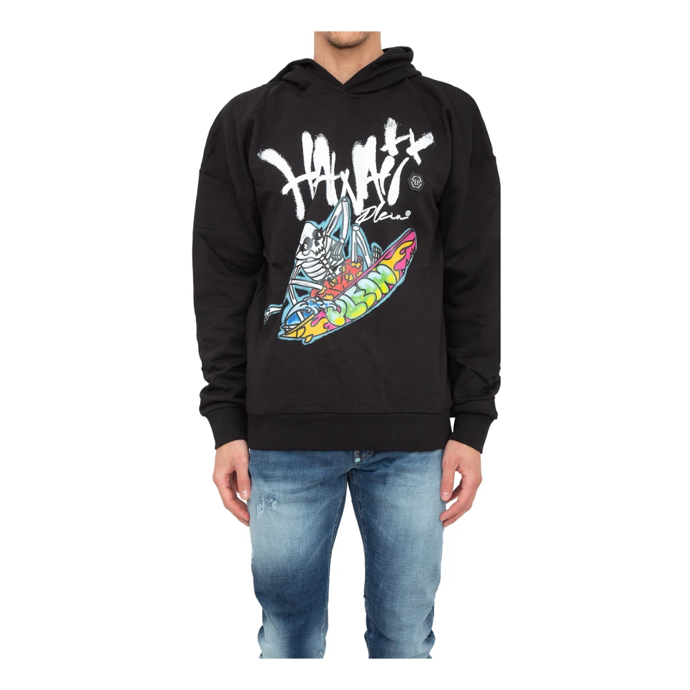 Philipp Plein Men's Black Hoodies, Xl, Stylish Sweatshirt For