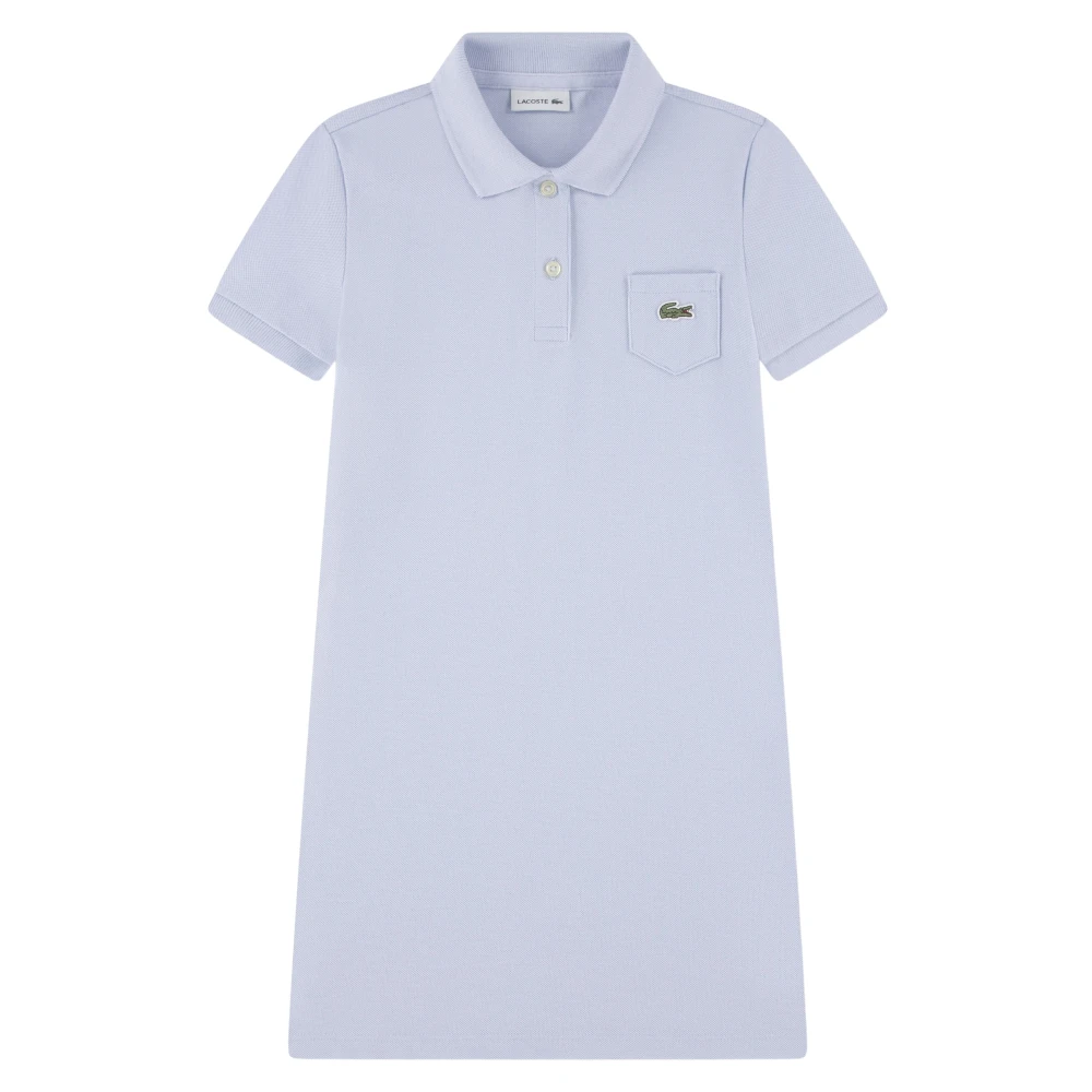 Lacoste Girls Blue Dresses, 6 Y, Piqué Polo Dress