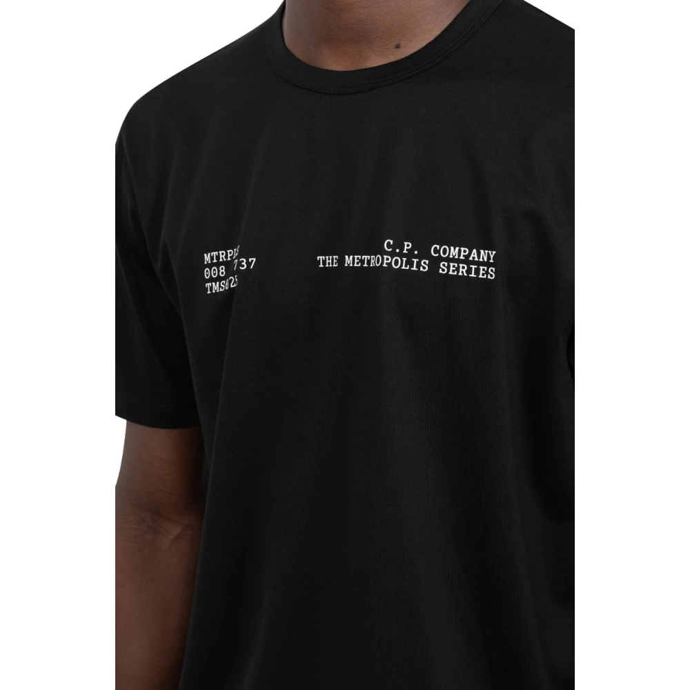 C.P. Company Zwart Katoenen T-shirt Regular Fit Black Heren