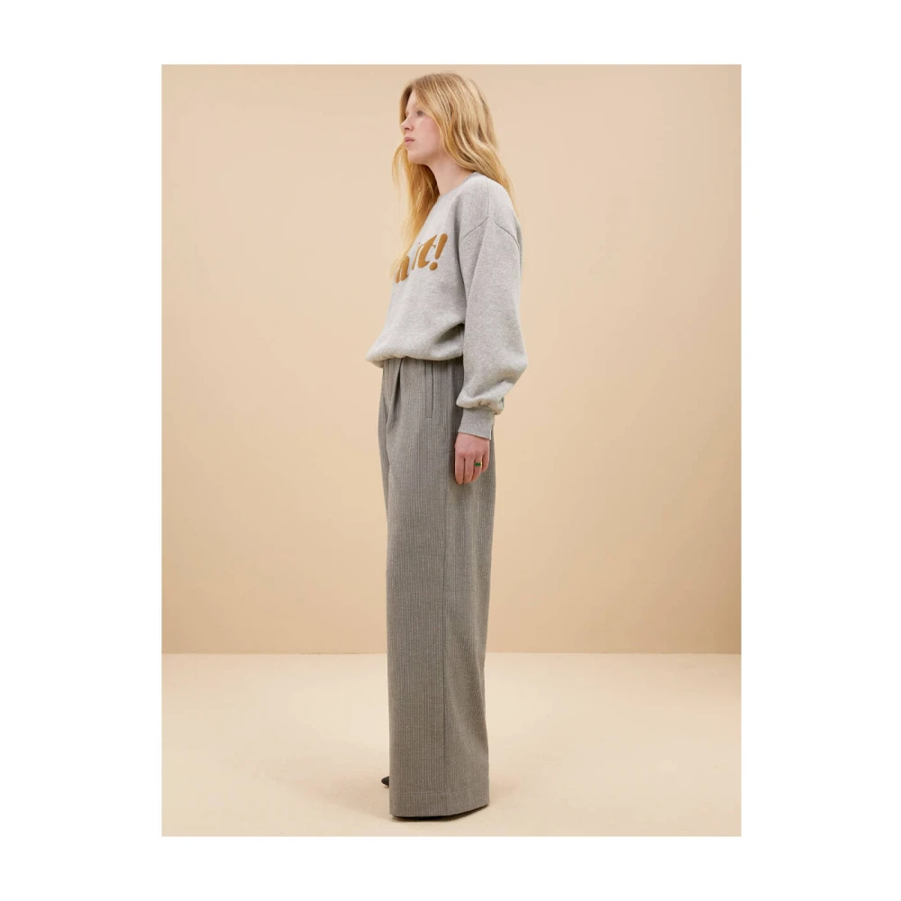 By-Bar Streepbroek in Benji Grey Gray Dames