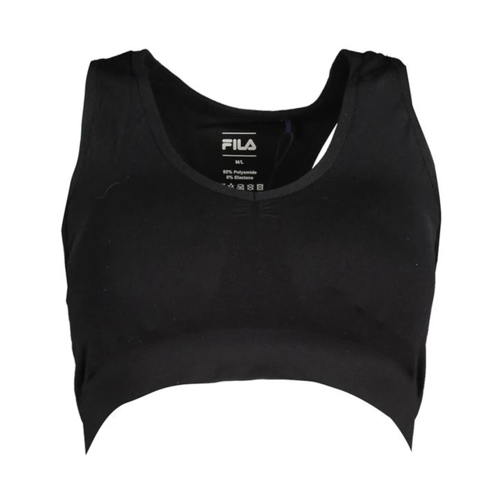 Fila Naadloze sportbeha met stijlvolle print Black Dames