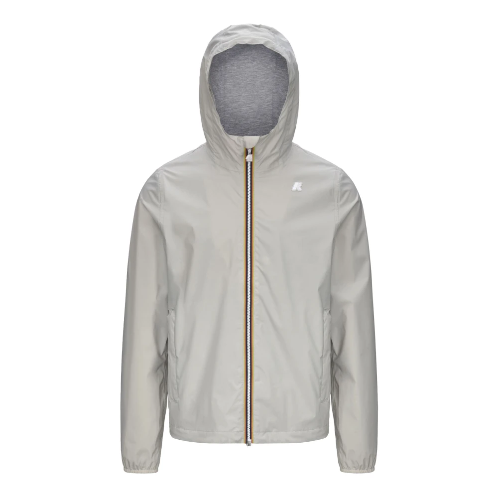 K-Way Men's Beige Stretch Nylon Jersey Jacket - Light Jackets - M - Jackets