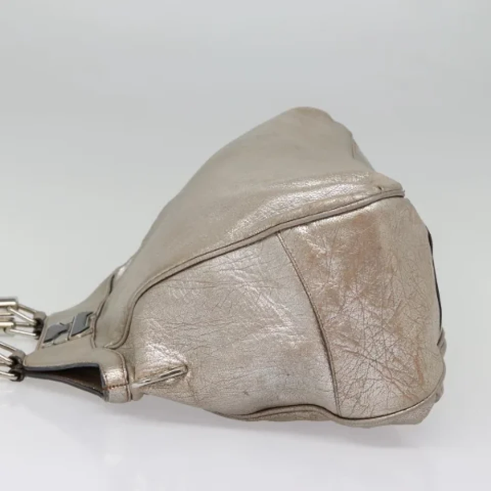 Celine Vintage Pre-owned Leather handbags Gray Dames