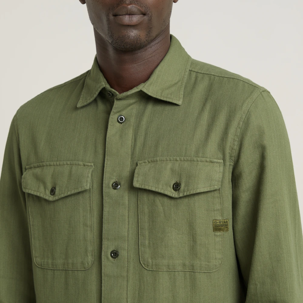 G-Star Marine Slim Fit Overhemd Green Heren