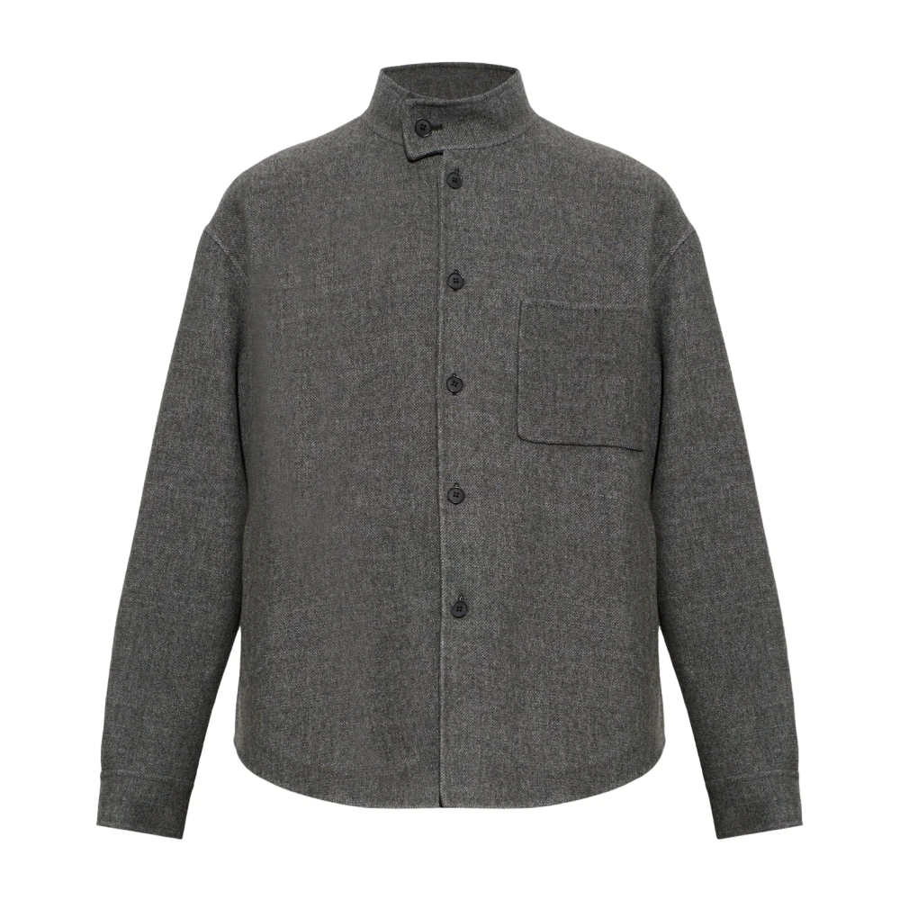 Giorgio Armani Uomo Grigio - Giacca Con Collo Alla Coreana - Jackets - L