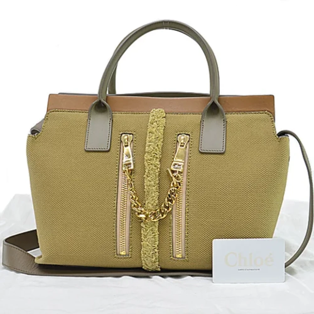 Chloé Pre-owned Canvas handbags Green Dames