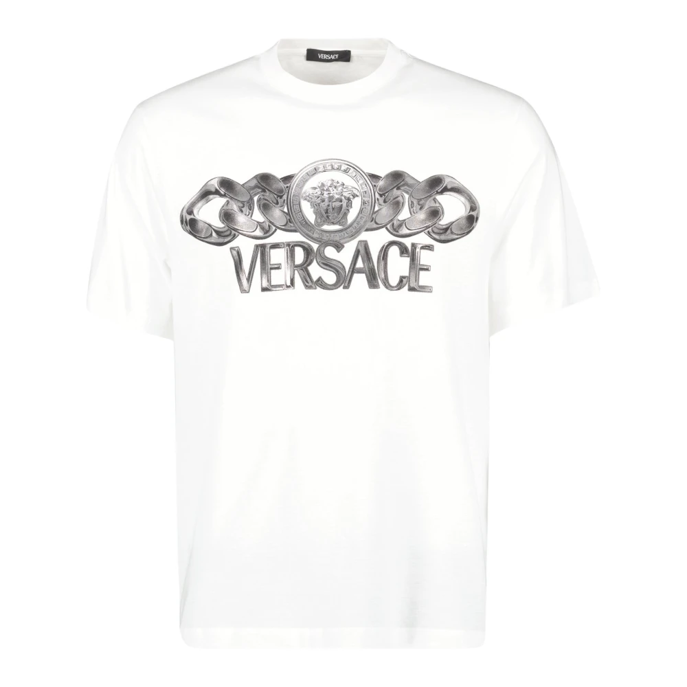 Versace Medusa Chain T-shirt Lente-Zomer 2025 White Heren