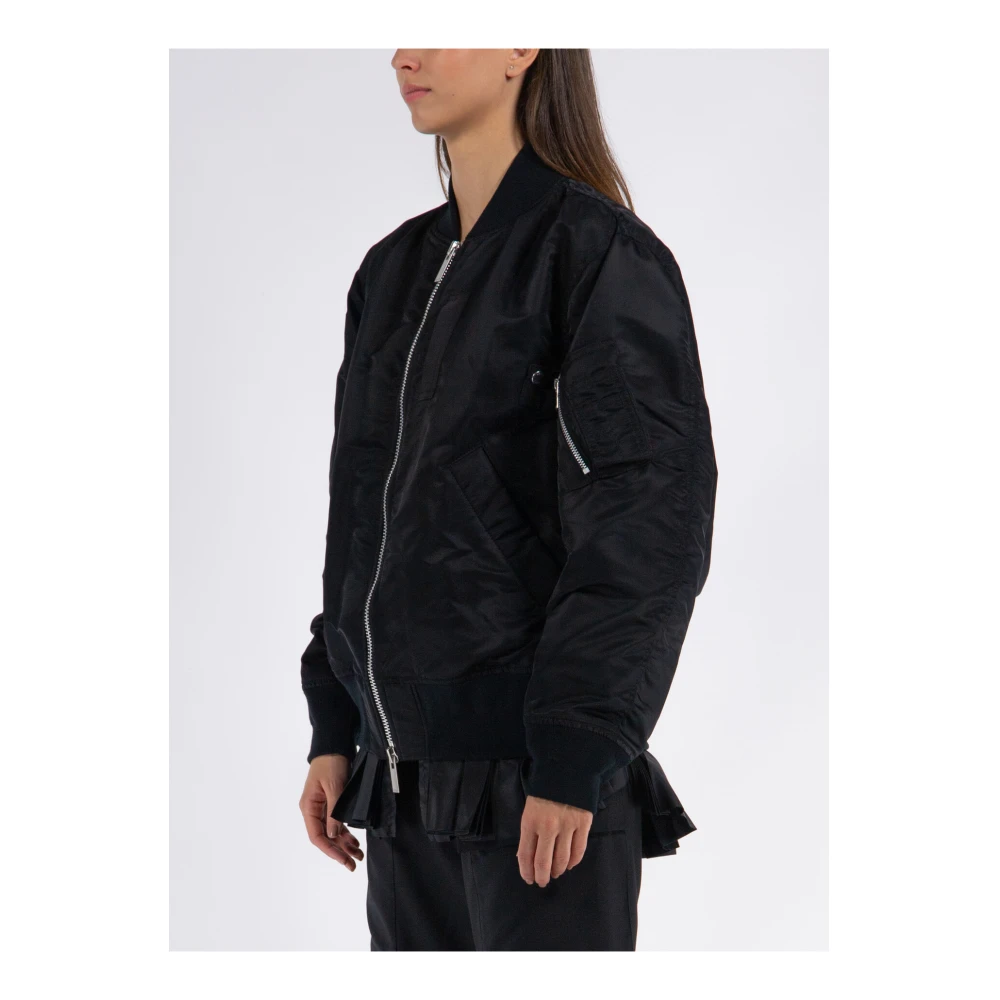 Sacai Nylon Twill Blouson Jas Black Dames