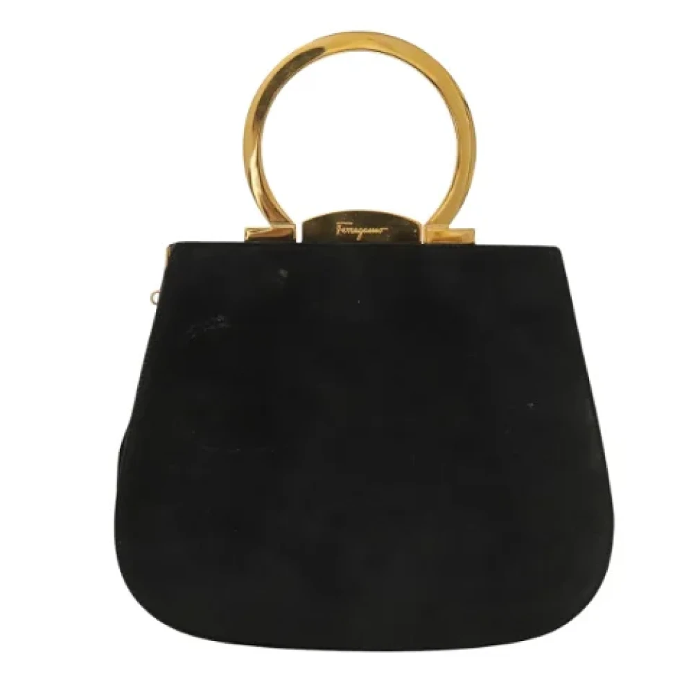 Salvatore Ferragamo Pre-owned Suede handbags Black Dames