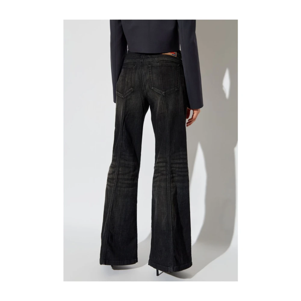 Diesel Retro Flare Jeans Geïnspireerd door de jaren '70 Black Dames