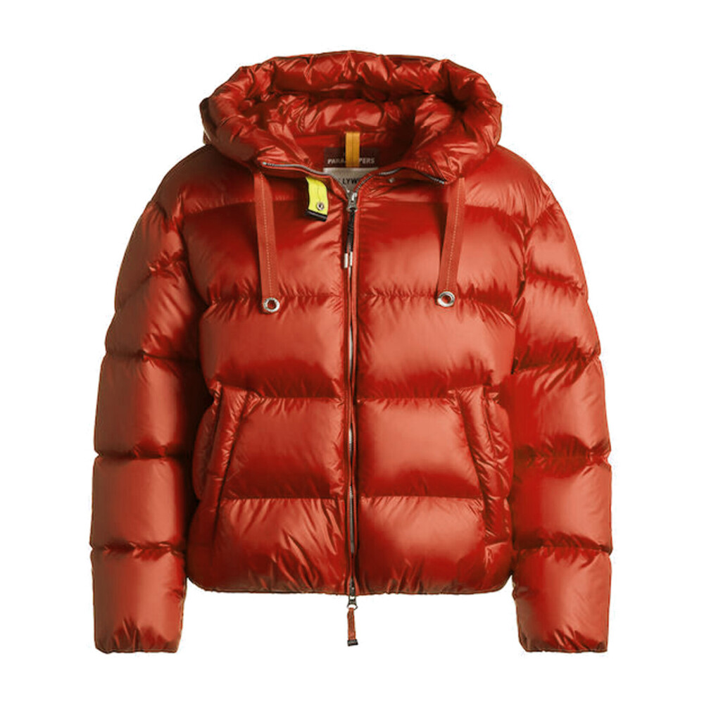 Veste Courte Rouge Feu en Duvet Parajumpers Femme Miinto