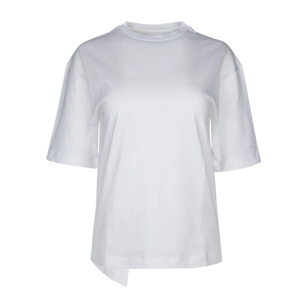 Calvin Klein Wit Organisch Katoenen T-Shirt White Dames