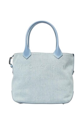 praeget-logo-denim-skuldertaske