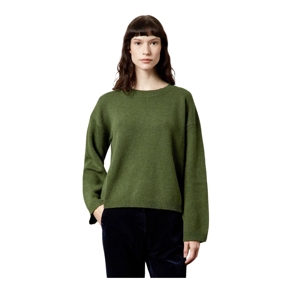 Massimo Alba Lilith Cashmere Crewneck Sweater Green Dames