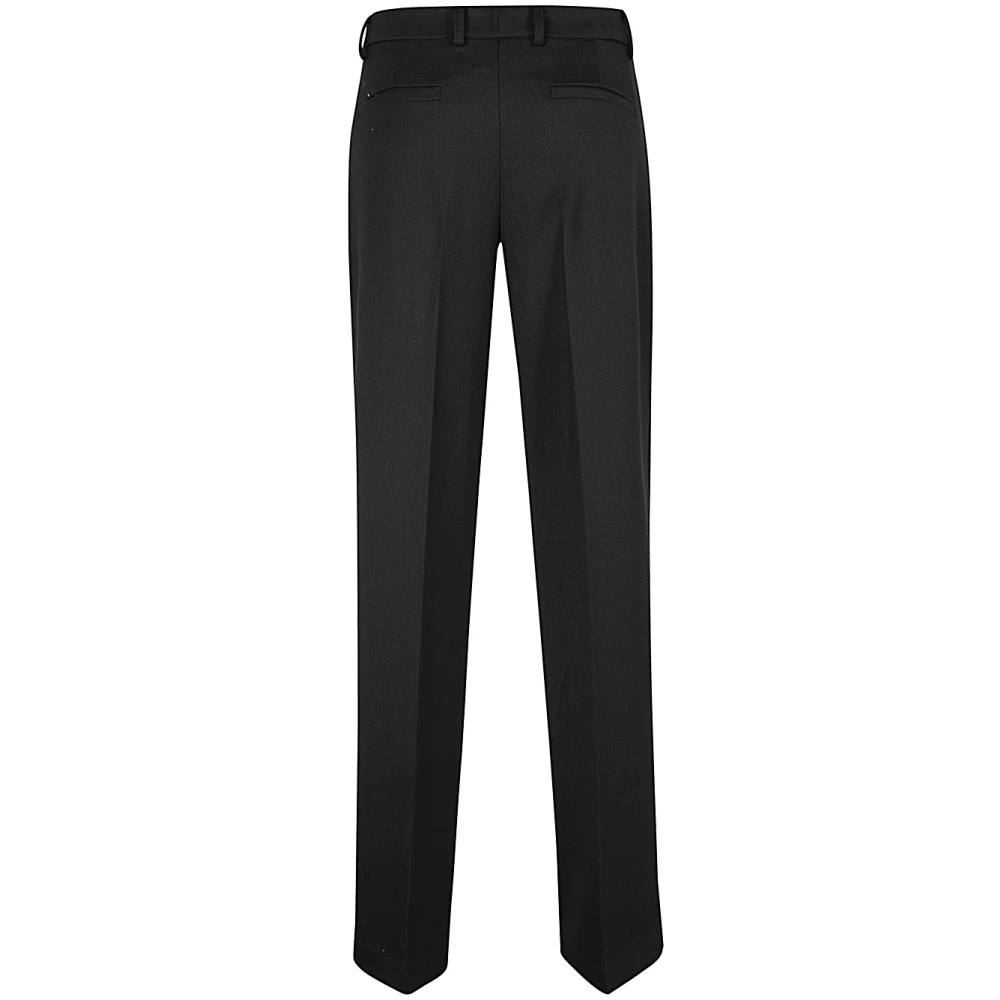 Mauro Grifoni Zwarte wollen geplooide broek Black Dames