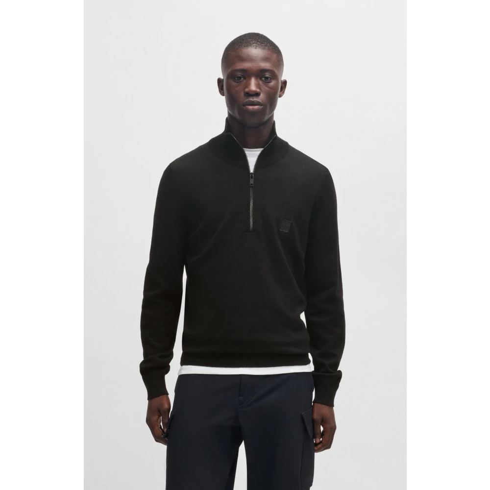 Boss Orange Stijlvolle Oranje Trui Black Heren