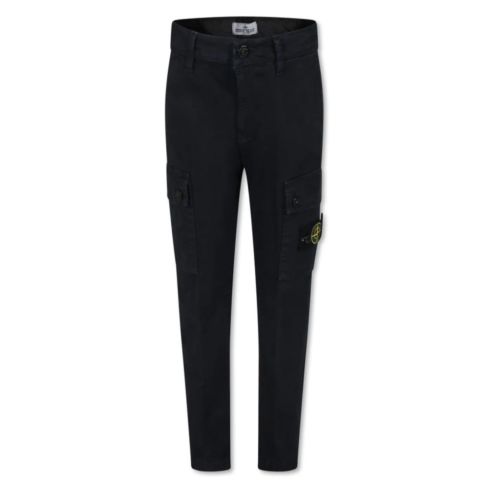 Stone Island Boys Blue Trousers, 8 Y, Cargo Skinny Trousers