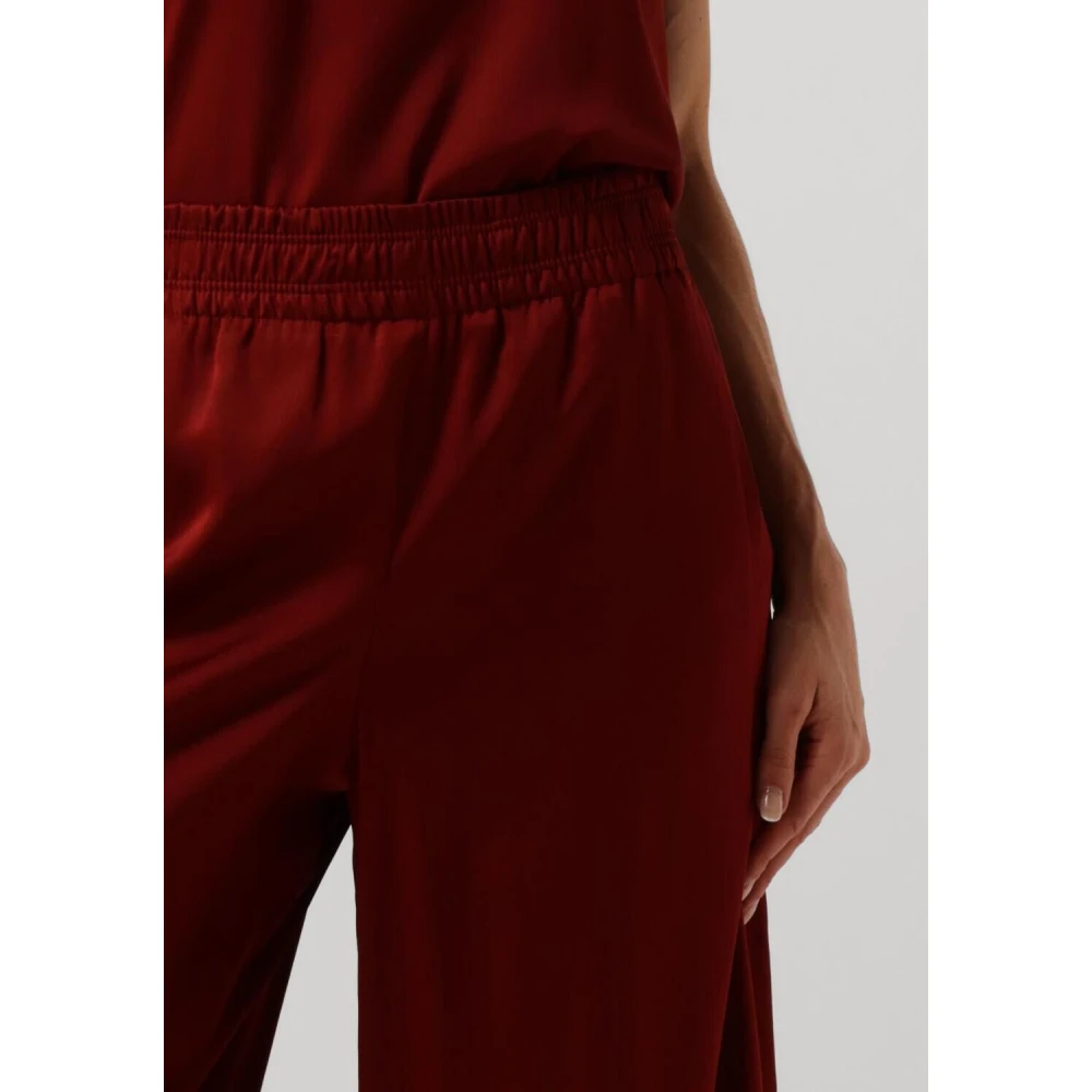 drykorn Rode Wijde Pijp Broek Ceiling Red Dames
