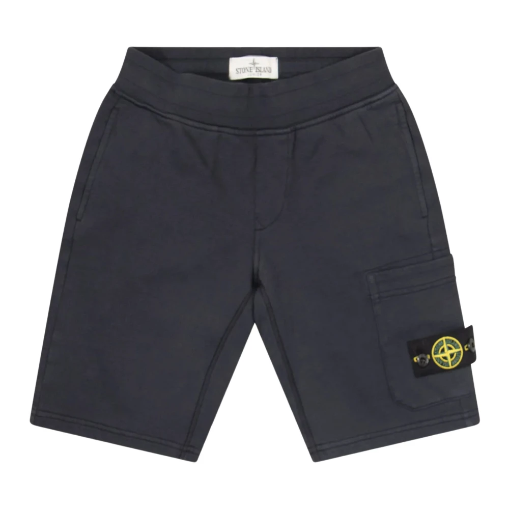 Stone Island Blå Barn Bermuda Shorts Elastisk Midja Blue, Pojke