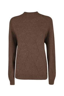 brown-acrylic-plaid-embroidered-sweater