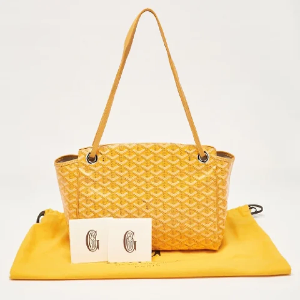 Goyard Vintage Pre-owned Canvas handbags Yellow Dames