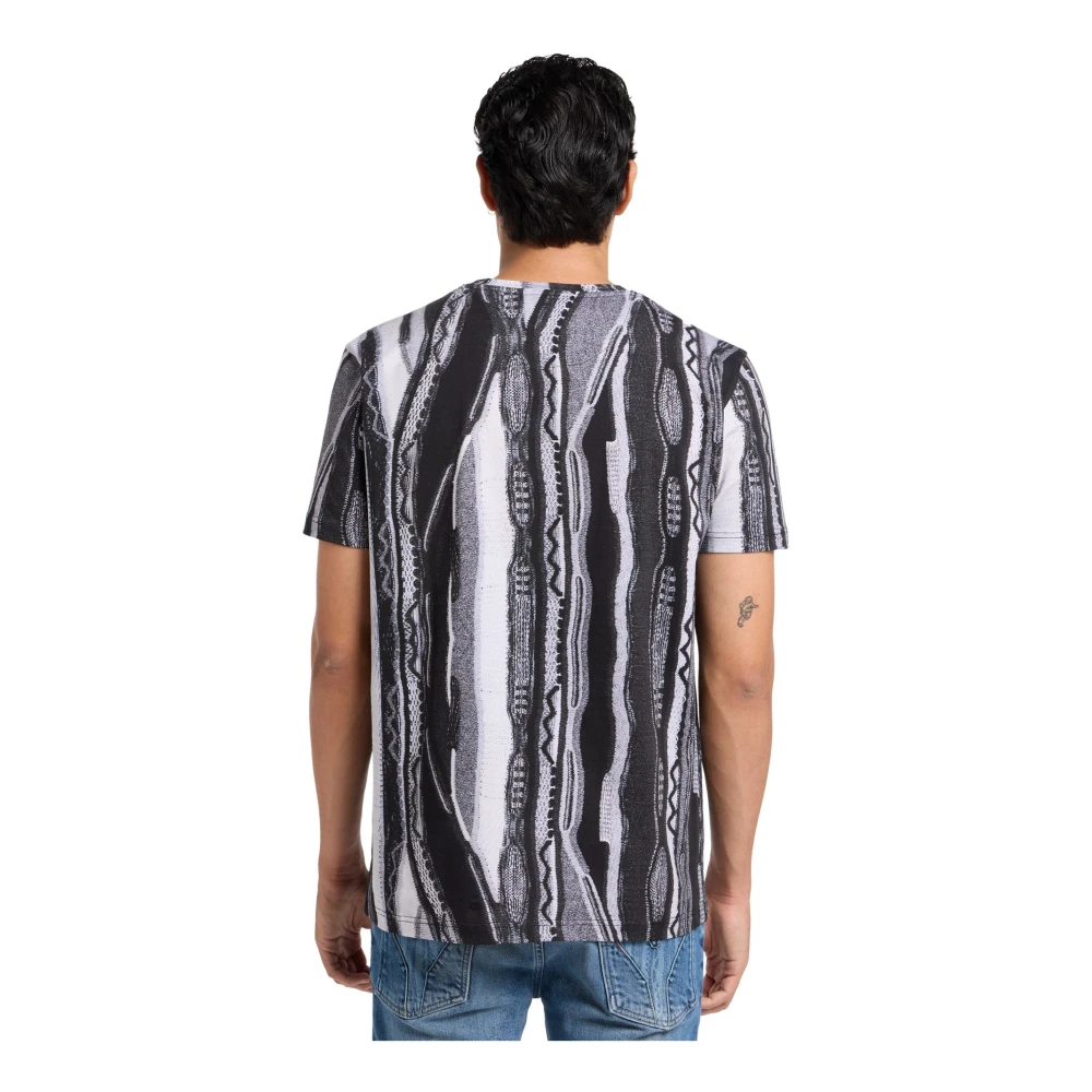 carlo colucci Gedrukt Ronde Hals T-Shirt Black Heren