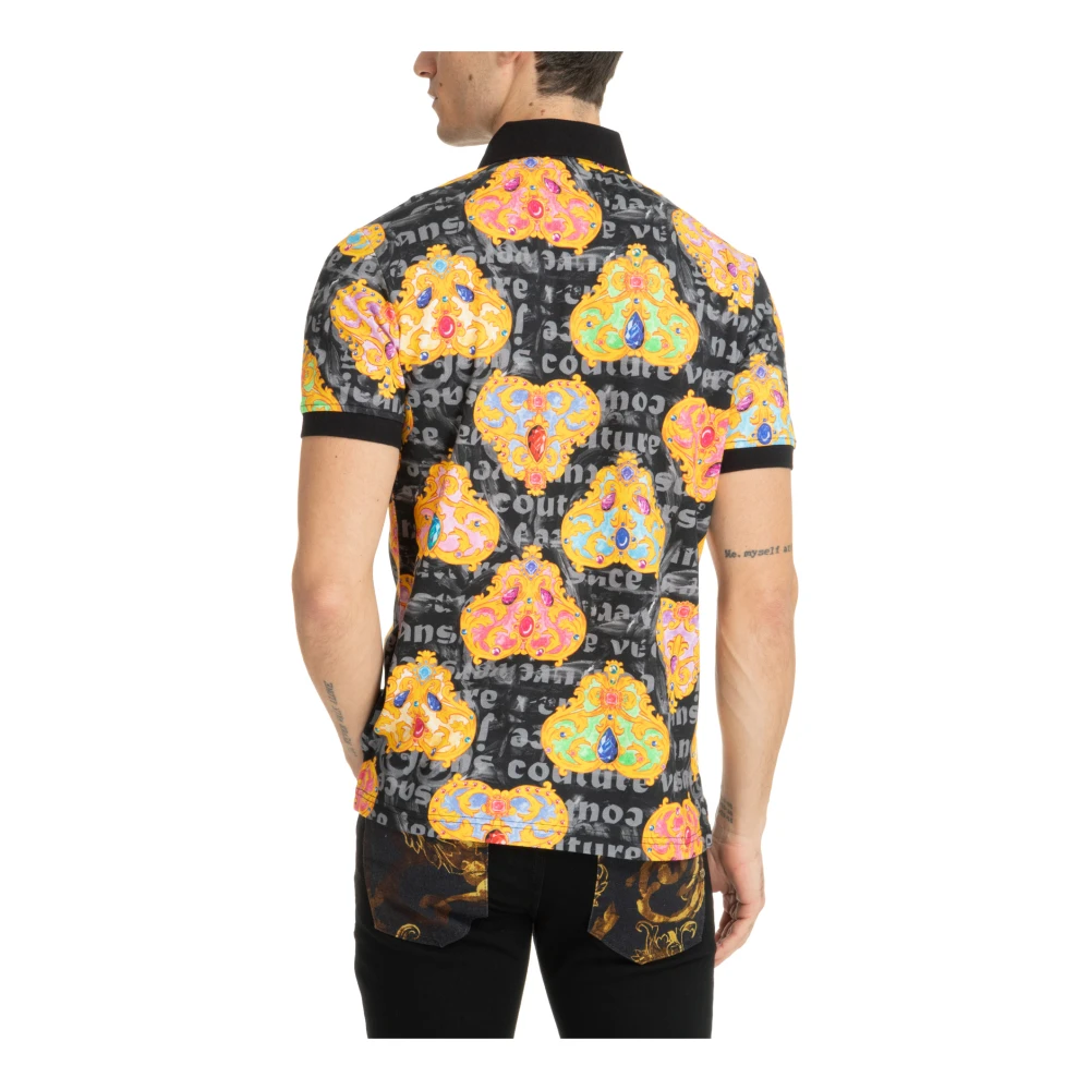 Versace Jeans Couture Abstract Multikleur Polo Shirt Multicolor Heren