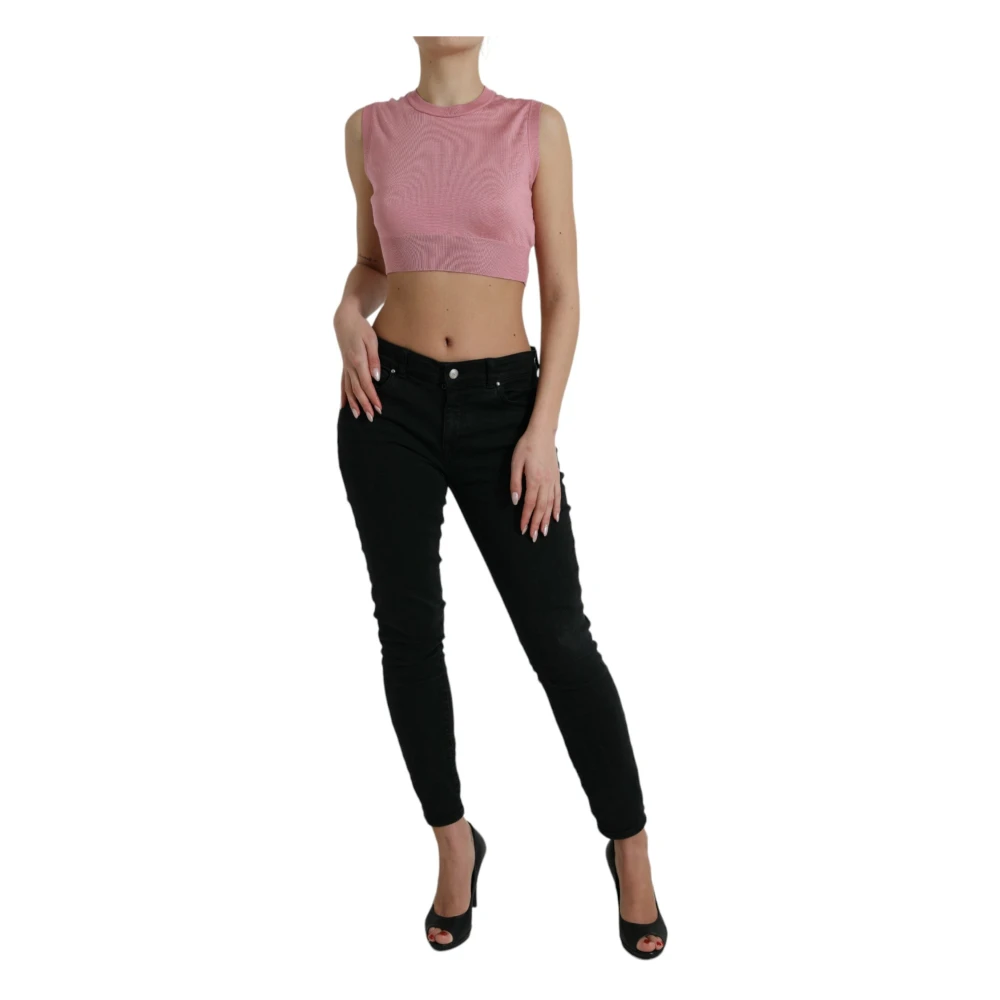 Dolce & Gabbana Sleeveless Tops Pink Dames