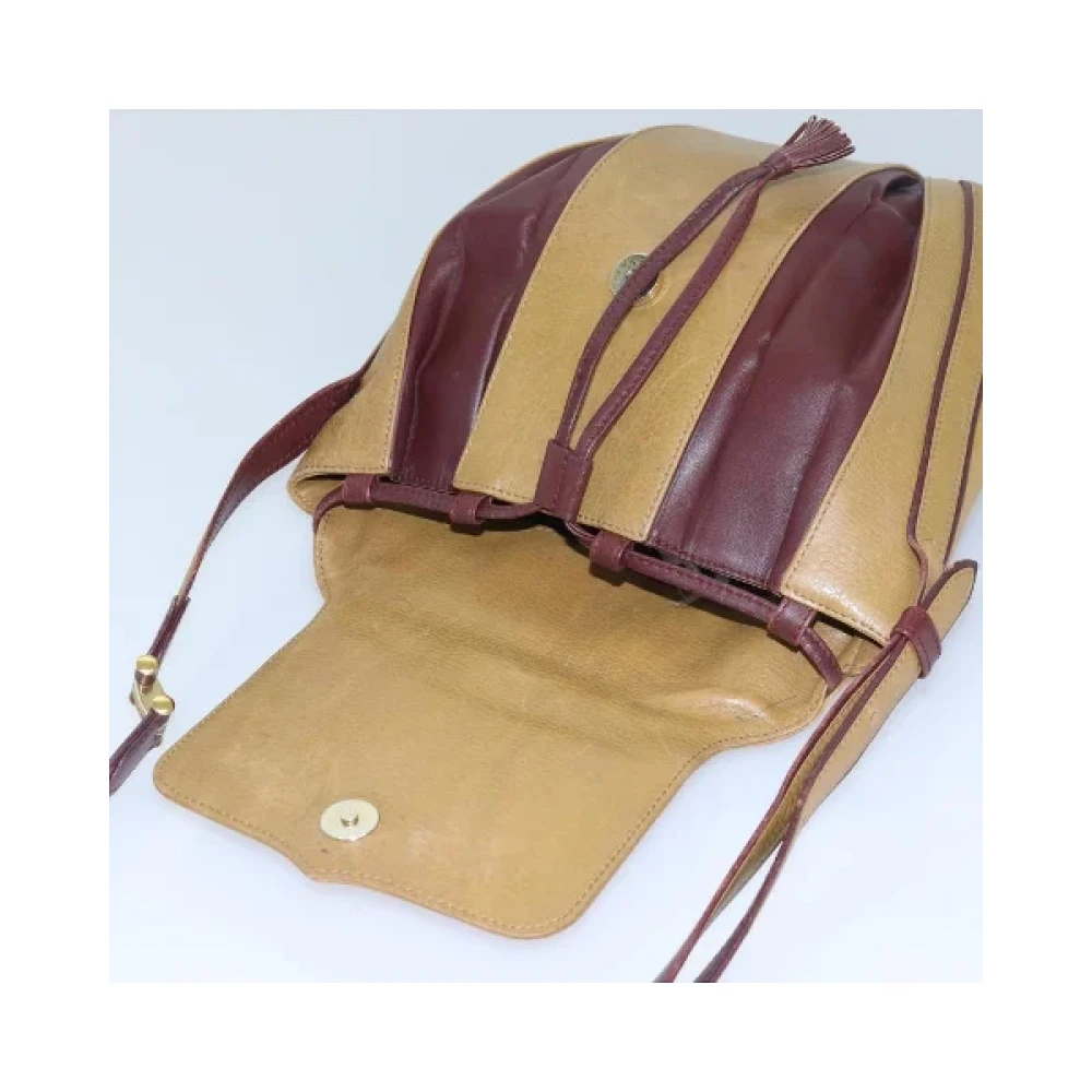 Cartier Vintage Pre-owned Leather shoulder-bags Beige Dames