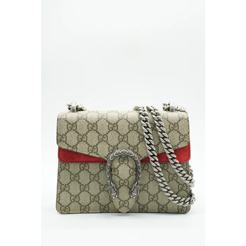 Gucci Vintage Pre-owned Coated canvas clutches Brown Dames