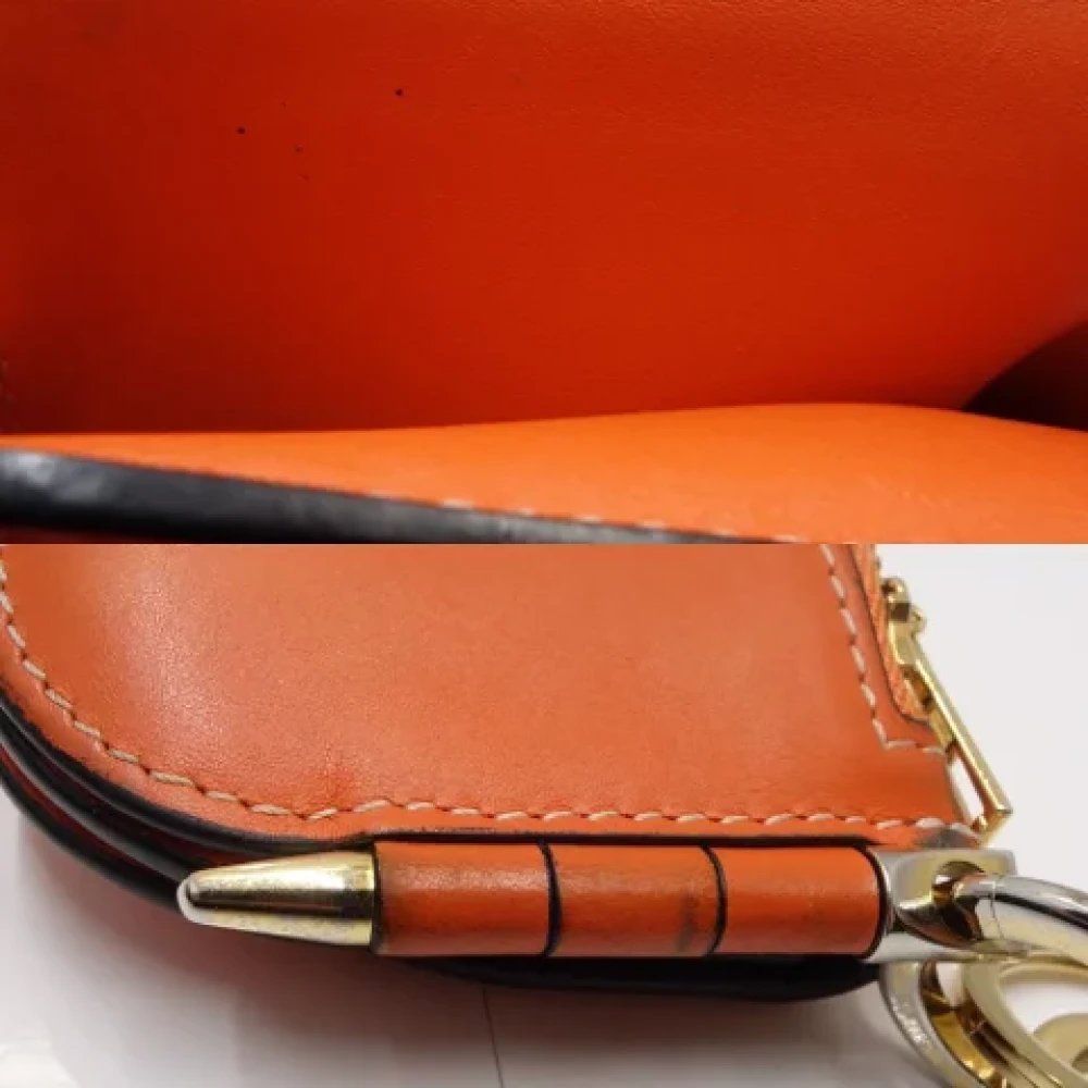 Loewe Pre-owned Leather wallets Orange Dames