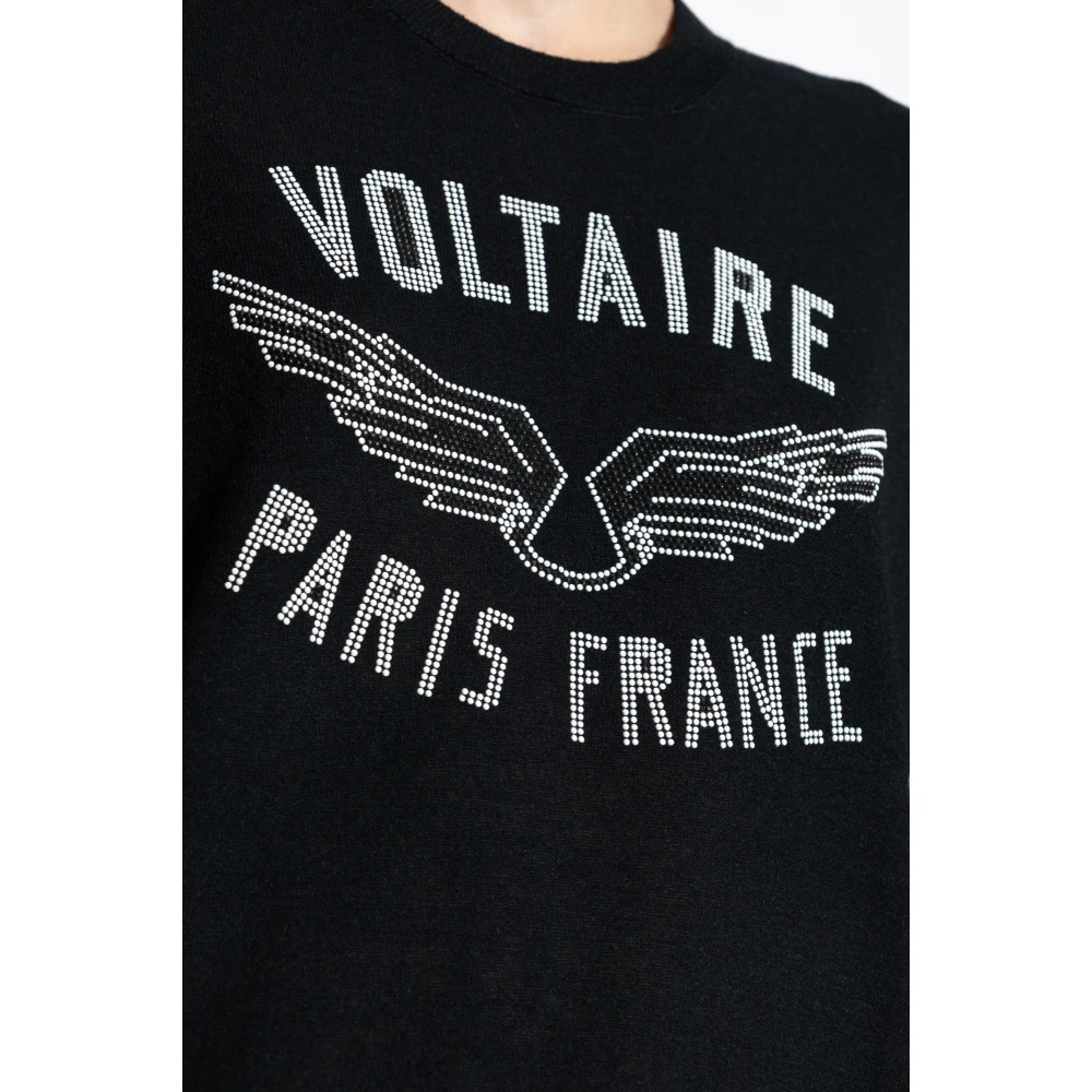 Zadig & Voltaire Trui met Ida-logo Black Dames
