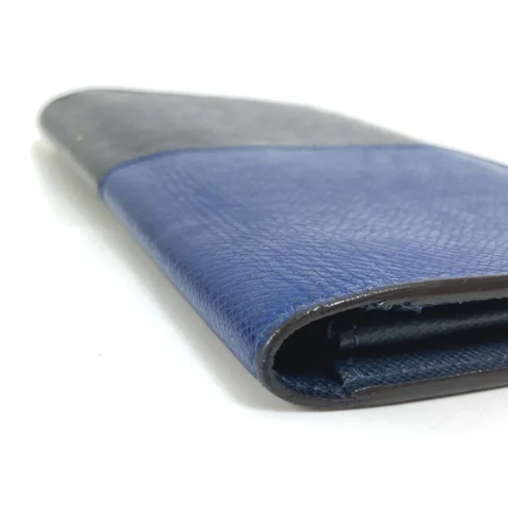 Louis Vuitton Vintage Pre-owned Leather wallets Blue Heren