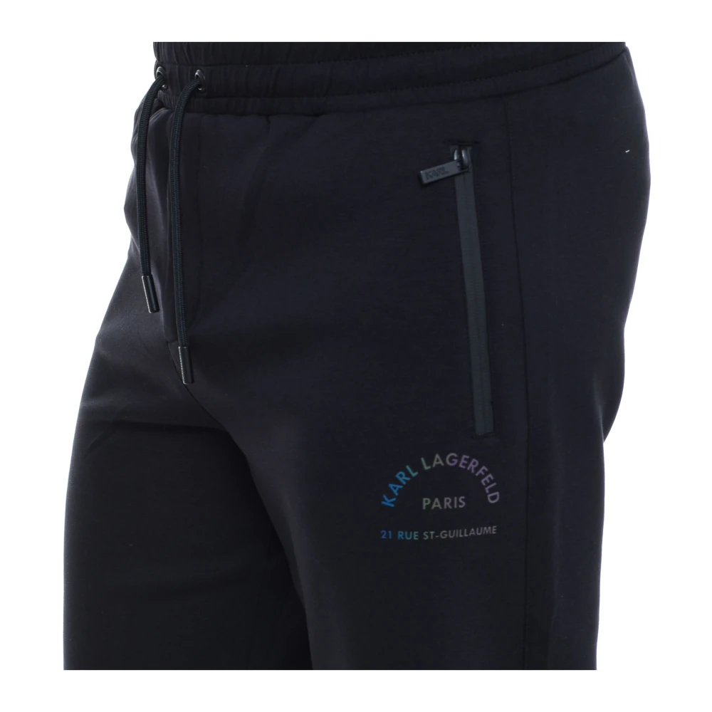 Karl Lagerfeld Sportieve Shorts met Elastische Tailleband Black Heren