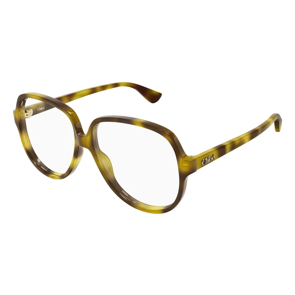 Chloé Transparent Woman Ch0391o 002 Optical Frames Acetate Havana Squared - Image 2