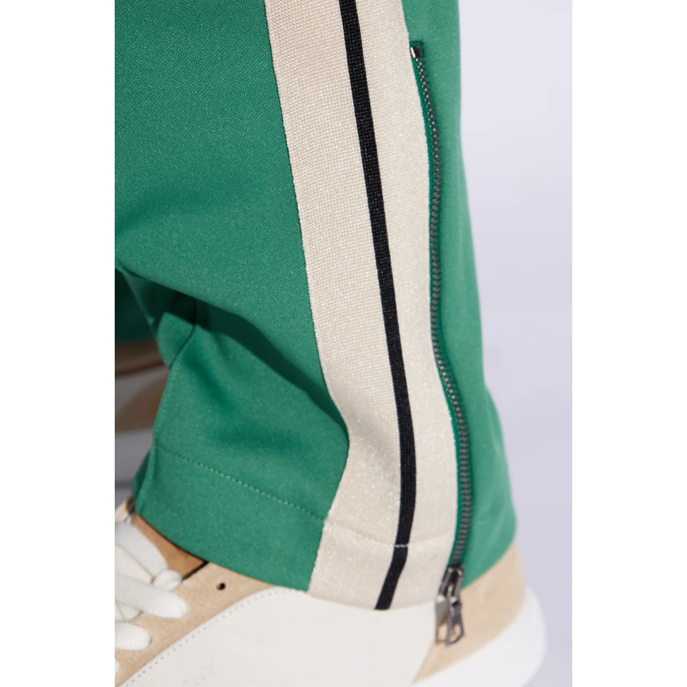 Palm Angels Sweatpants met geborduurd logo Green Heren