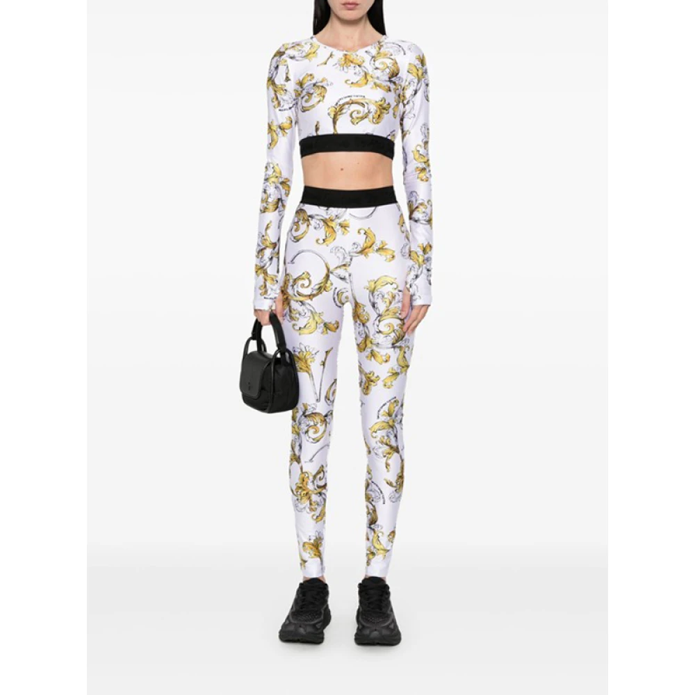 Versace Jeans Couture Barocco Print Logo Leggings Multicolor Dames