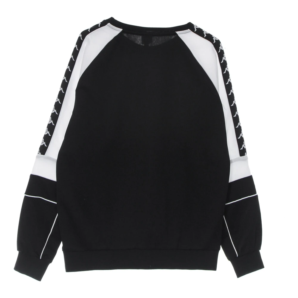 Kappa Heren Lichtgewicht Crewneck Sweatshirt Zwart Wit Black Heren