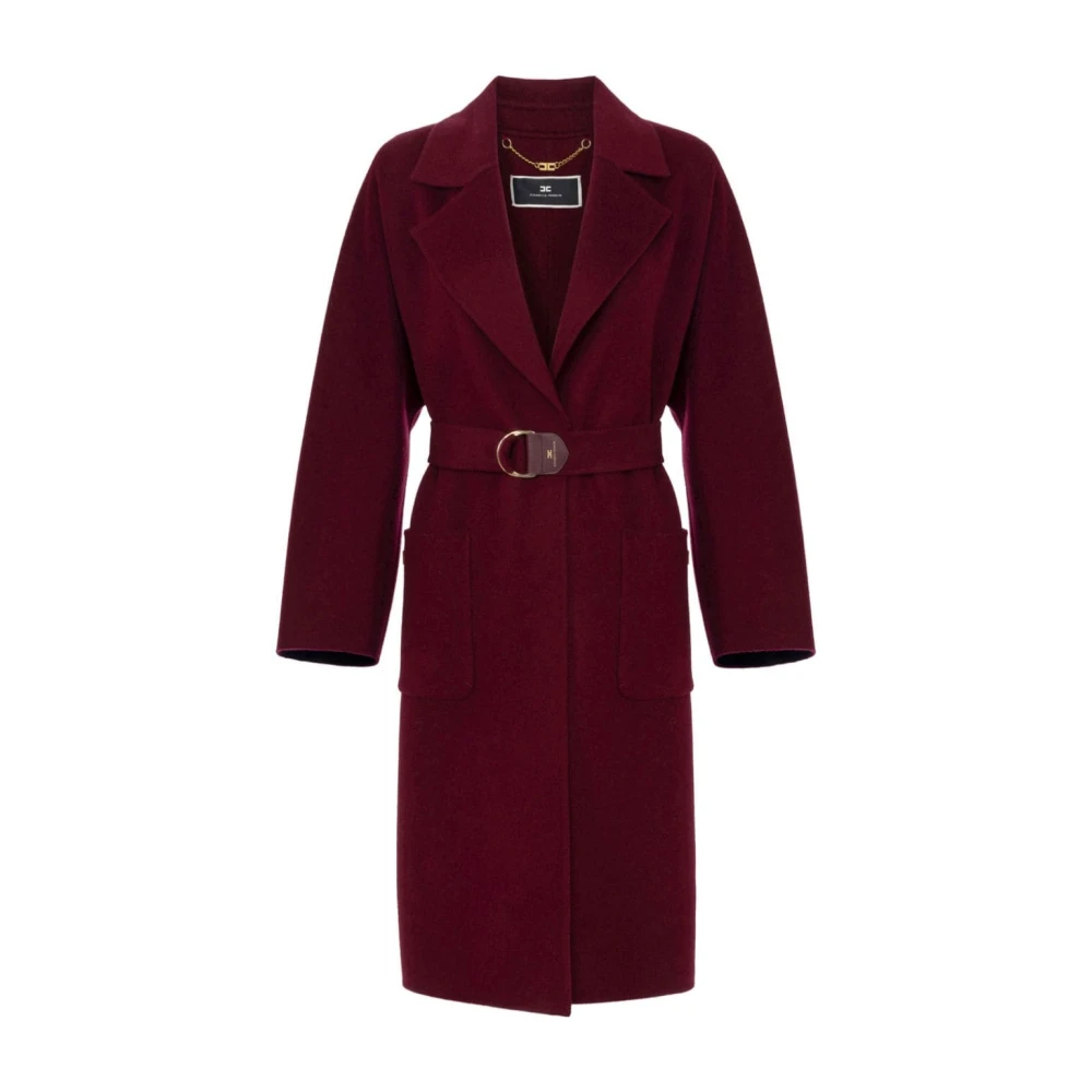 Elisabetta Franchi Gestreepte jas Red Dames