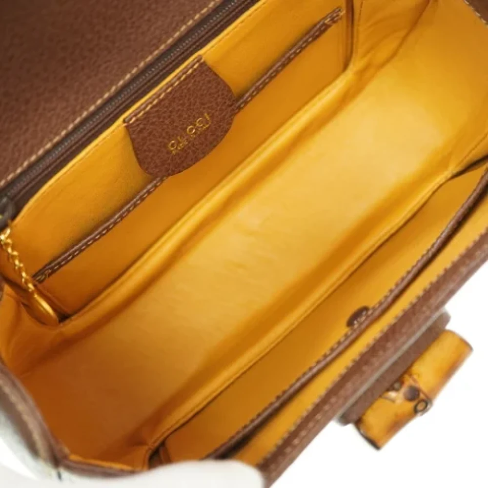 Gucci Vintage Pre-owned Fabric gucci-bags Brown Dames