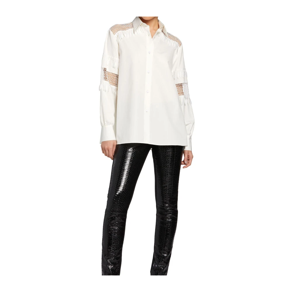 Roberto Cavalli Python-Effect Skinny Jeans met Zichtbare Naden Black Dames