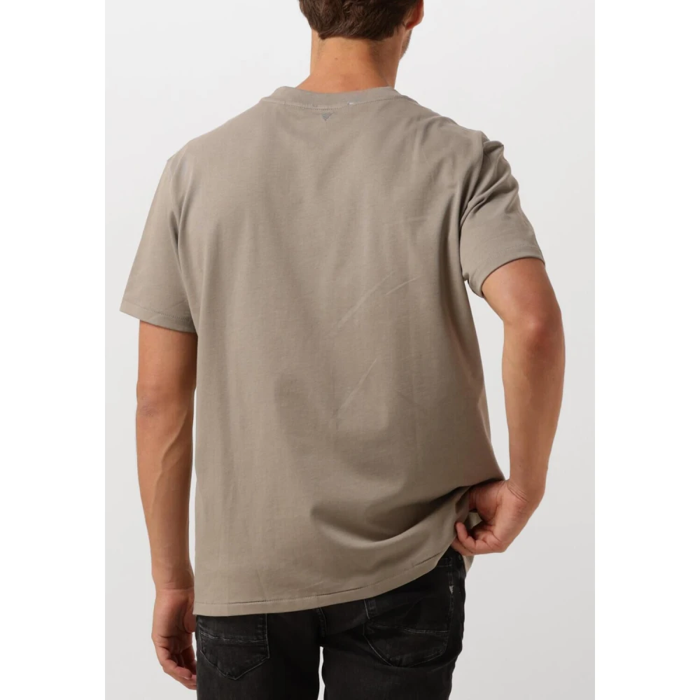 Pure Path Taupe Loose Fit Crewneck T-shirt Beige Heren