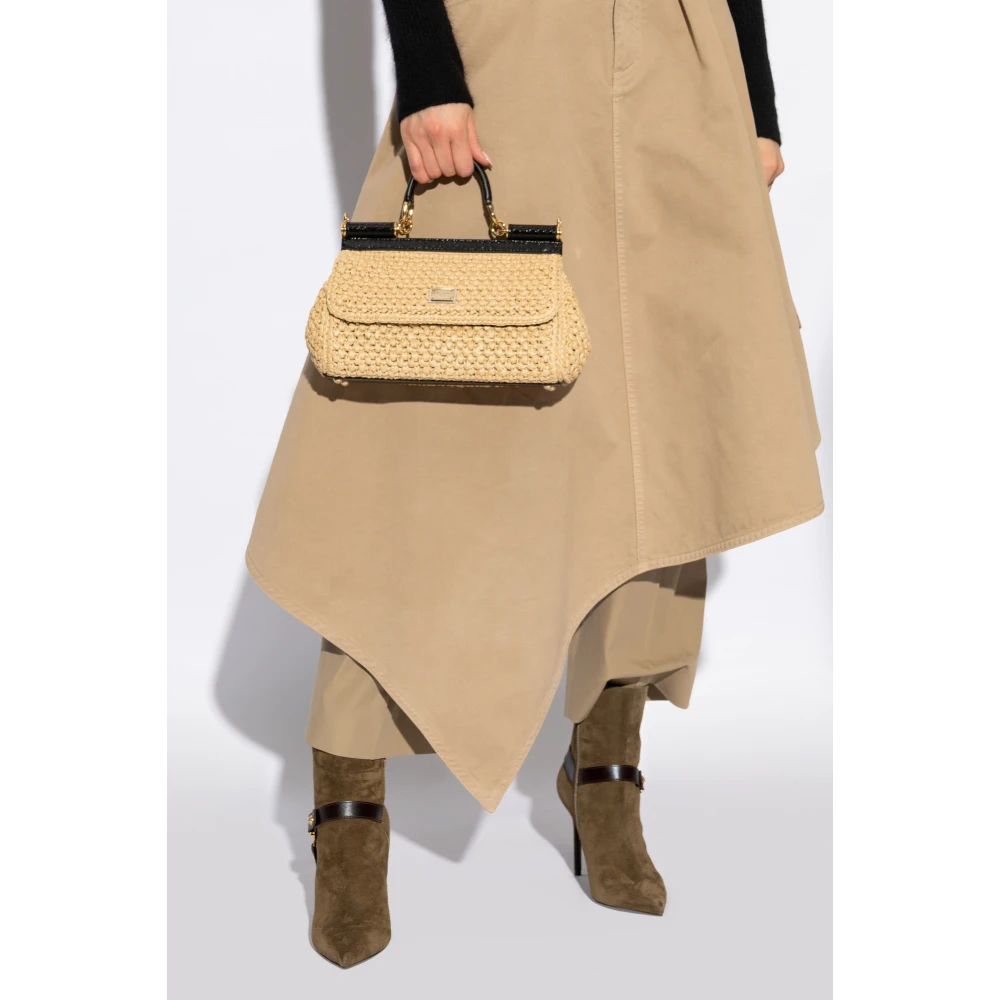 Dolce & Gabbana Handtas Sicily Beige Dames