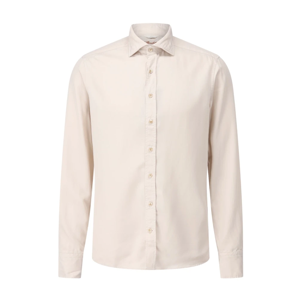 Stenströms Casual Gestreept Overhemd Beige Heren