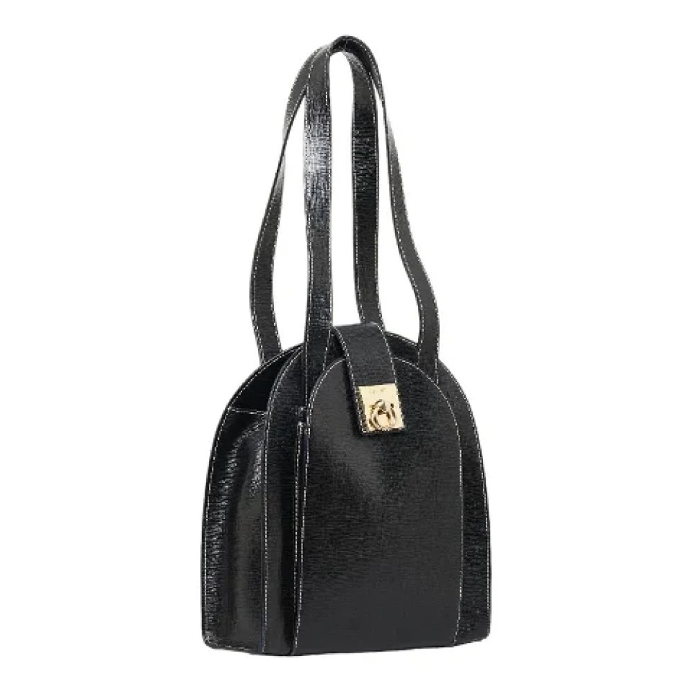 Celine Vintage Pre-owned Leather handbags Black Dames