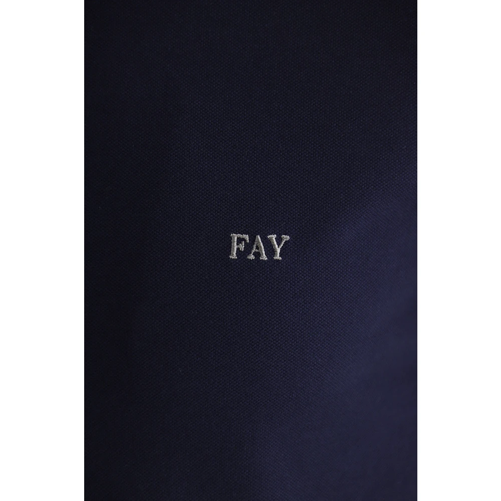 Fay Blauwe T-shirts en Polos Blue Heren