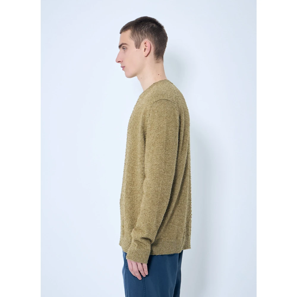 Maison Margiela Wolmix Crewneck Sweater Brown Heren