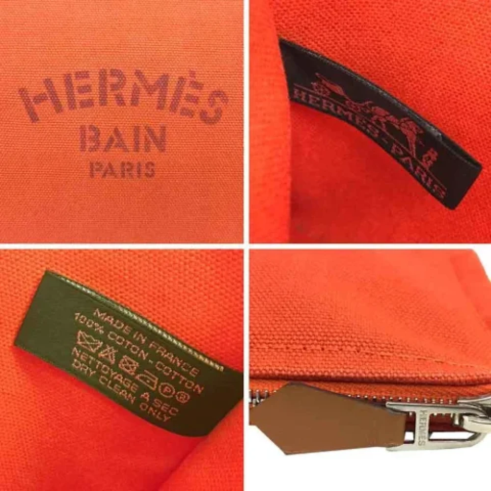 Hermès Vintage Pre-owned Canvas pouches Orange Dames